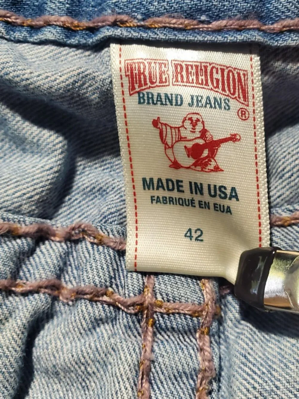 True Religion Ricky Super T  Made in USA distressed Sz 42
